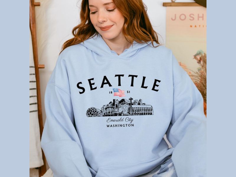 Hoodie with Hometown Skyline design