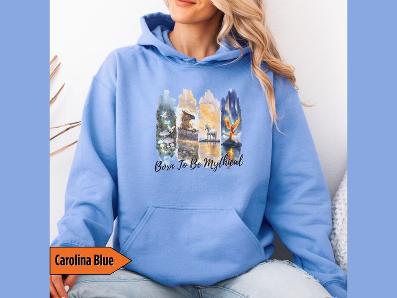 Hoodie with Mythological Creatures design