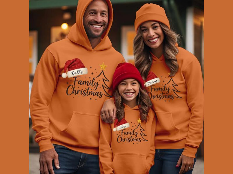Hoodie with family design