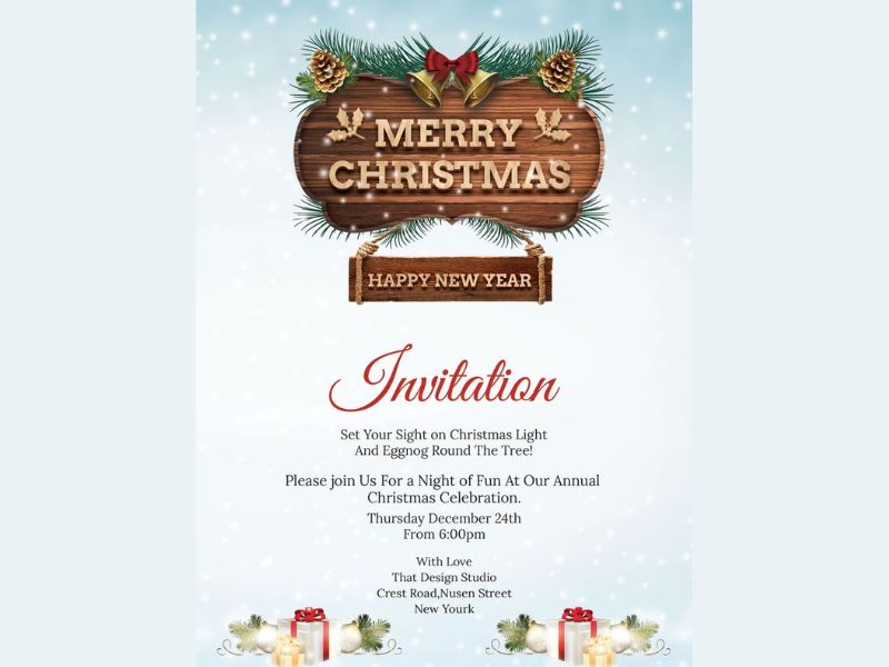 New Year’s Eve party wording for christmas party