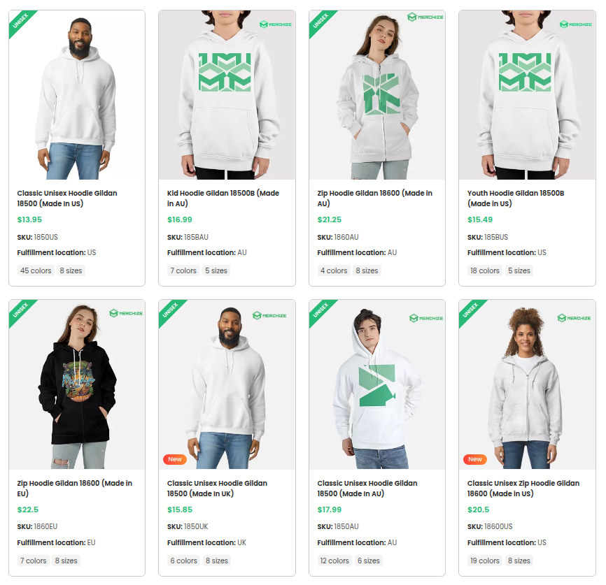 Sell gildan hoodie with Merchize