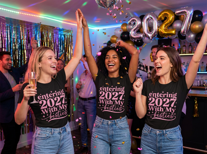 friend group new year t-shirts