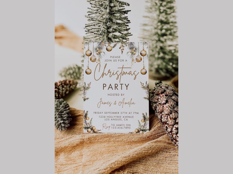 traditional Christmas party invitation concepts