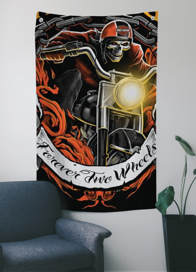 motor cycle wall flags