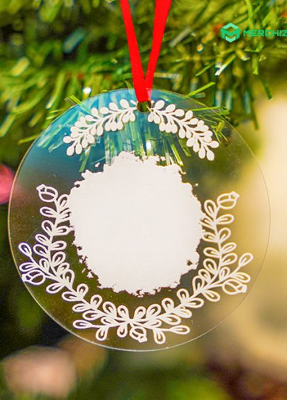 custom clear acrylic ornament