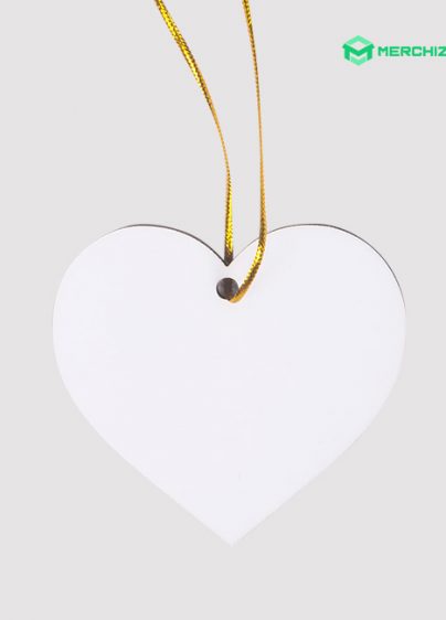 custom print on demand 1 sided white MDF ornament